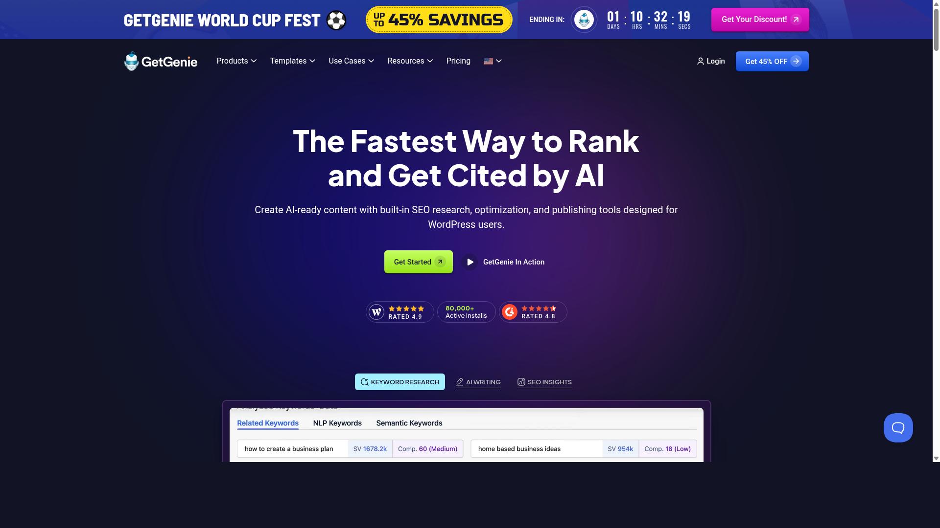 GetGenie website