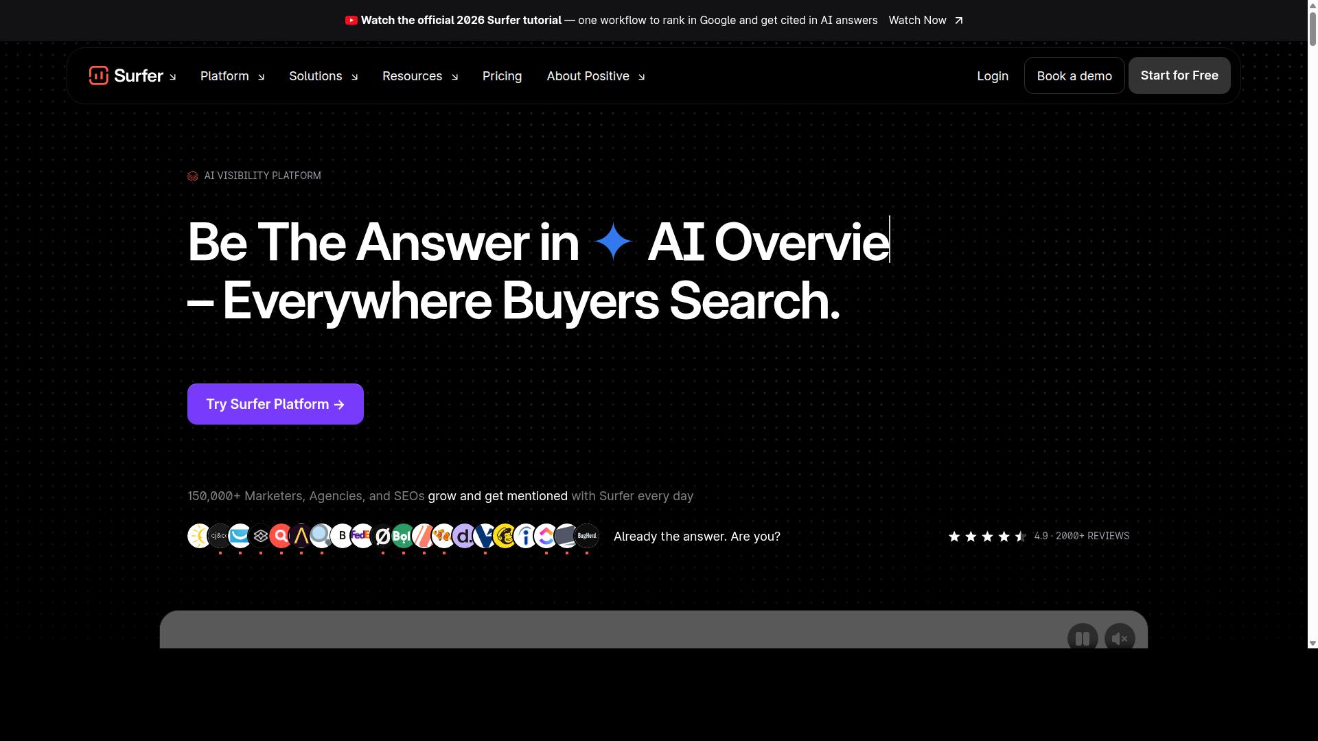 Surfer SEO website